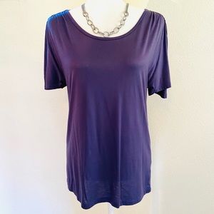 Gap Purple Flutter Sleeve Tee
